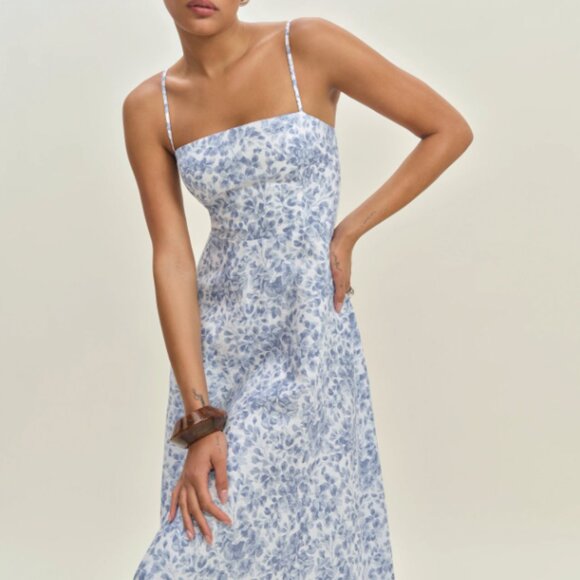 Reformation Monette Linen Dress NWT - Chloe - Picture 1 of 16